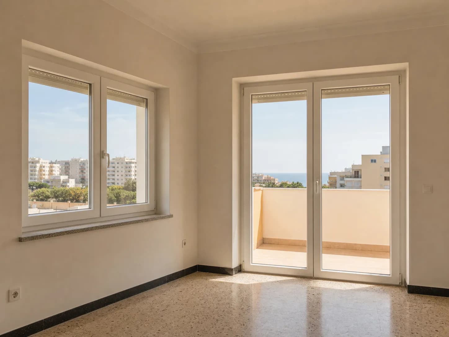 Renovação interior com novas caixilharias